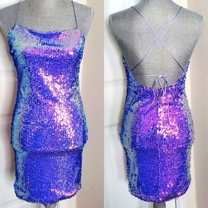 Pink & Purple Sequin Dress 💜
